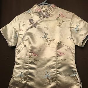 Satin Asian Shirt Jacket